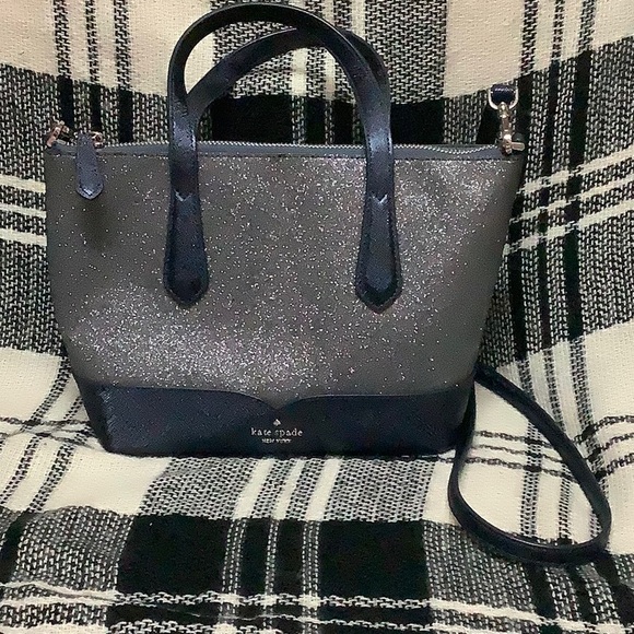 Kate spade blue & pewter grey sparkle purse set - Picture 2 of 12